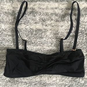 Madewell Black Microfiber/mesh bralette